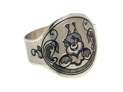 Серебряное кольцо салфеточное «Белочка»